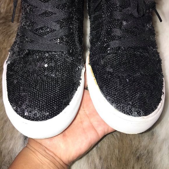 ❤️make a deal sale ❤️ SUPRA black sequence  high-top - Picture 5 of 8